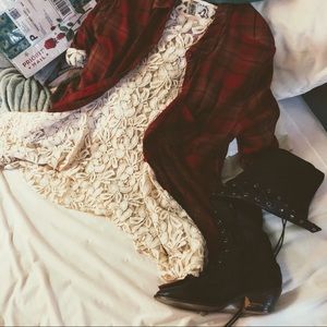 Jefferey Campbell free people Lace Up Leather Boot